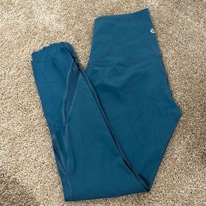 Lululemon wunder under high rise crop 23 inch inseam scalloped hem